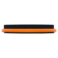 Meinl Marshmallow Practice Pad 12 inch in orange (MMP12OR), side profile view showing low-profile foam construction and orange base for quiet practice.
