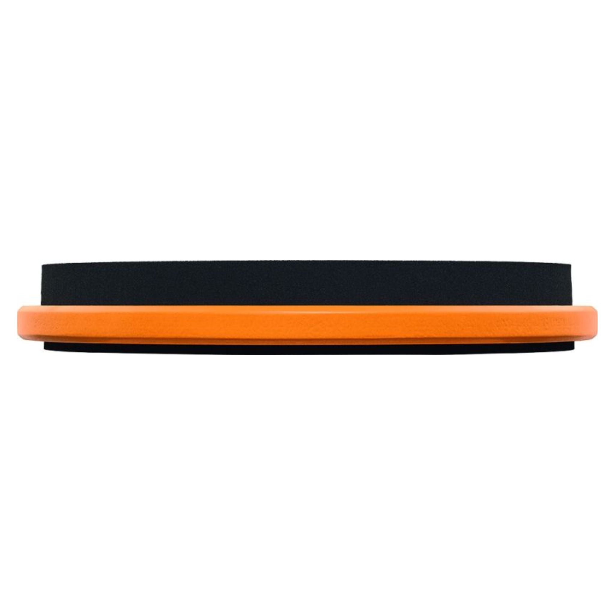 Meinl Marshmallow Practice Pad 12 inch in orange (MMP12OR), side profile view showing low-profile foam construction and orange base for quiet practice.