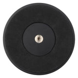 Bottom view of the Meinl Marshmallow Practice Pad 6" Black MMP6BK showing the threaded mounting insert for stand attachment.