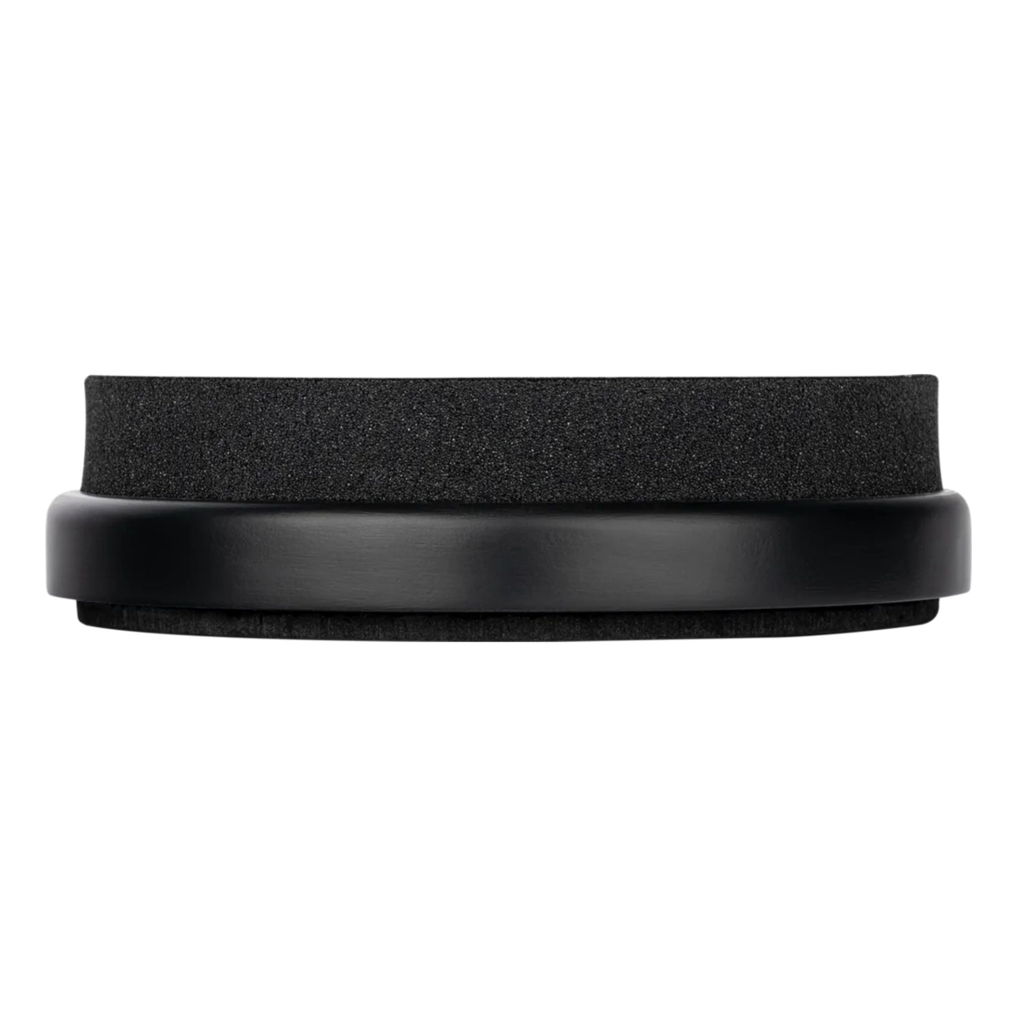 Side view of the Meinl Marshmallow Practice Pad 6" Black MMP6BK showing its low-profile construction and playing surface thickness.