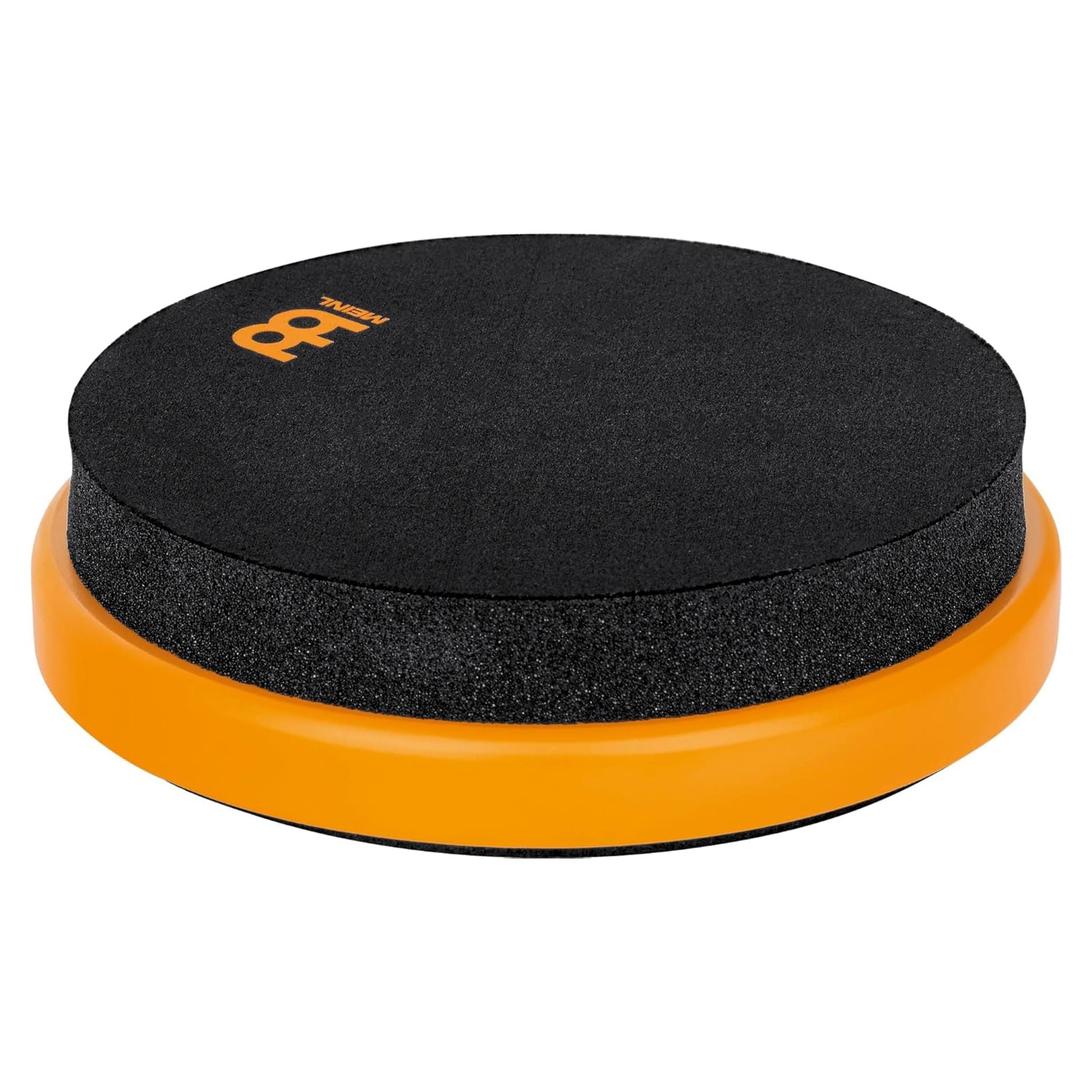Meinl Marshmallow Practice Pad 6 inch Orange MMP6OR on white background featuring ultra-low volume foam playing surface and compact practice pad design for drummers and percussionists