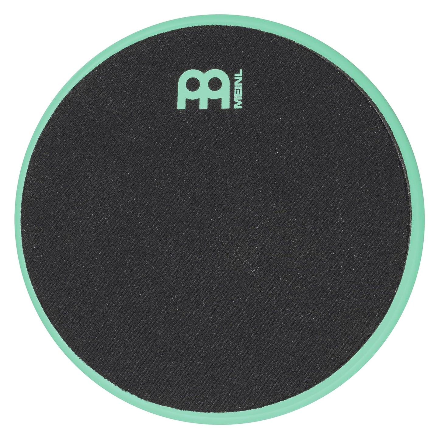 Meinl Marshmallow Practice Pad 6 inch in sea foam (MMP6SF), top-down view of the black foam playing surface with sea foam rim on a white background.