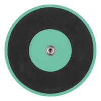 Meinl Marshmallow Practice Pad 6 inch in sea foam (MMP6SF), underside view showing non-slip base and centre mounting insert on a white background.