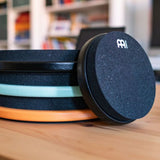 Meinl Marshmallow Practice Pad 6" Black MMP6BK displayed alongside Marshmallow Practice Pads in assorted sizes and colours.