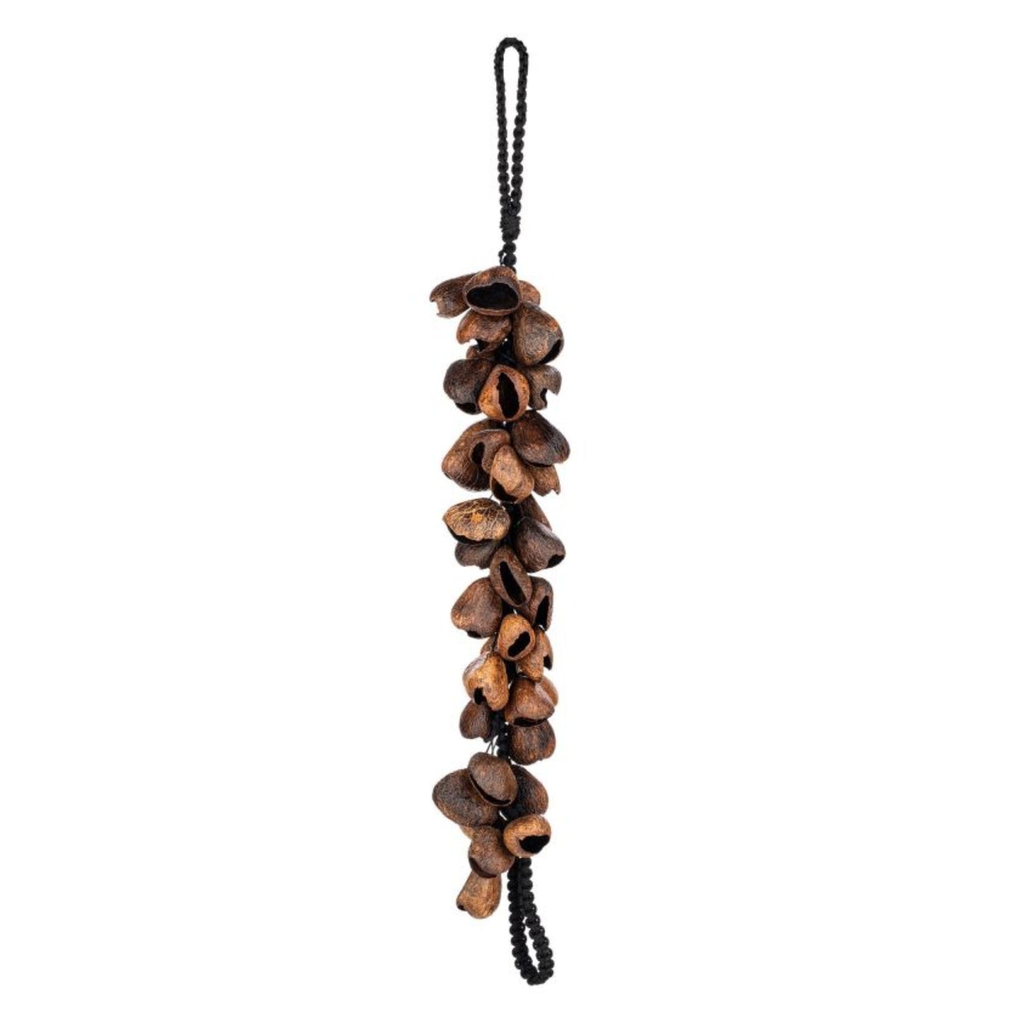 Meinl Pangi Waterfall Shaker 40 Seeds WA5 on white background showing natural Pangi seed nutshell shaker designed to create realistic waterfall sound effects and earthy percussion textures