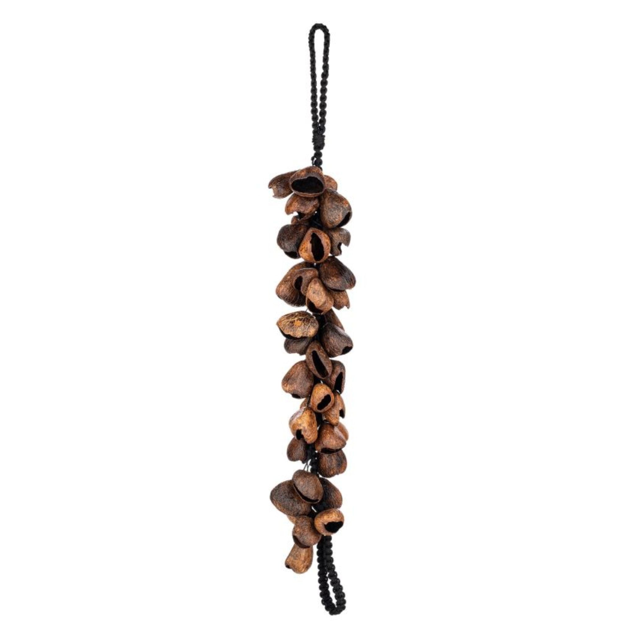 Meinl Pangi Waterfall Shaker 40 Seeds WA5 on white background showing natural Pangi seed nutshell shaker designed to create realistic waterfall sound effects and earthy percussion textures