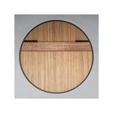 Close-up view inside Meinl Snare Cajon Headliner Series Lilac Purple Fade MCAJ100BK-LPF through the sound port — showcasing premium construction and professional percussion quality.