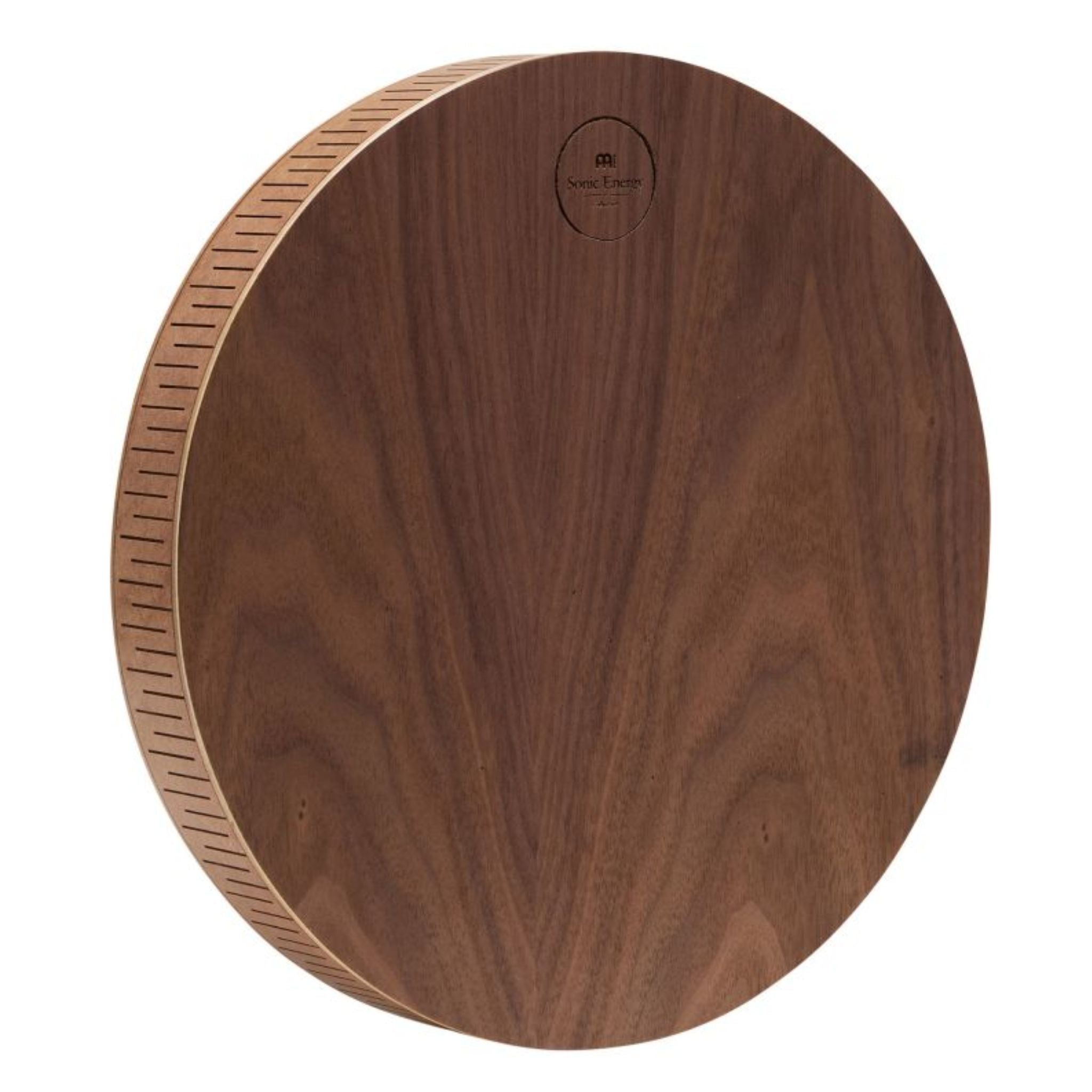 back view of 10 inch rain disk showing smooth wooden rear surface and lightweight circular construction