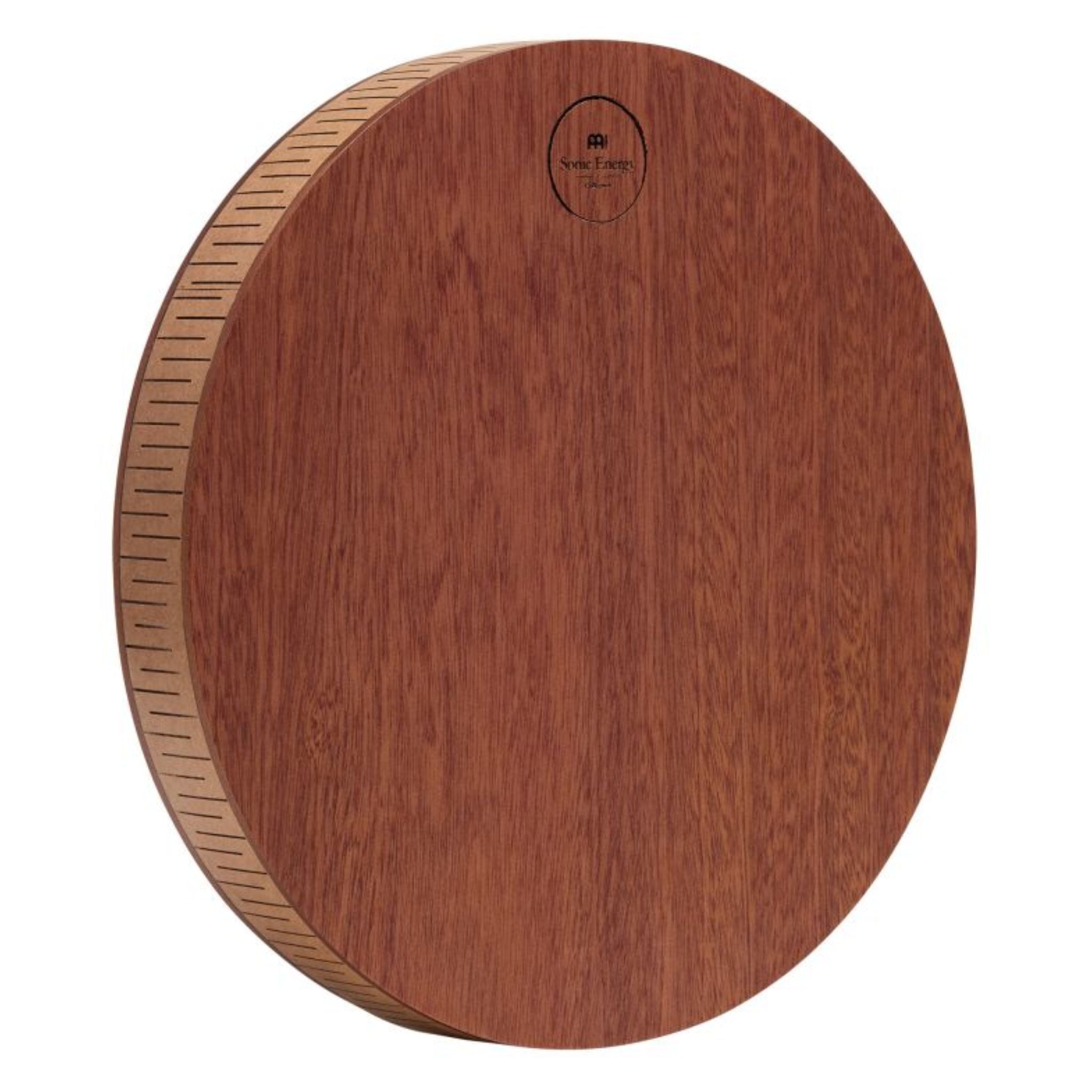 back view of 10 inch rain disk showing smooth wooden rear surface and lightweight circular construction