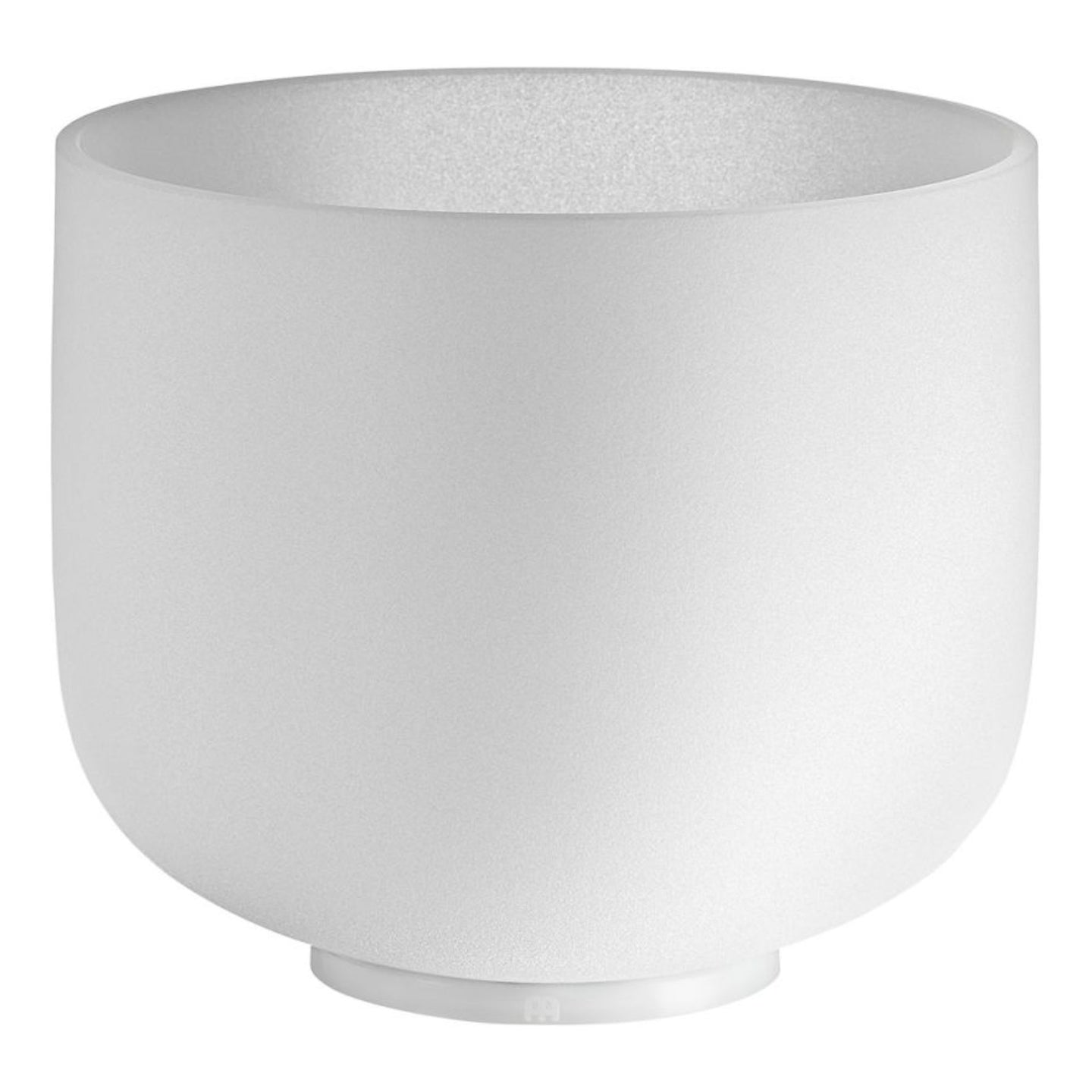 Meinl Sonic Energy 8 inch White Frosted Crystal Singing Bowl B4 432Hz Crown Chakra CSB8B on white background made from high-purity quartz for meditation, sound therapy, mindfulness, and immersive sound exploration.