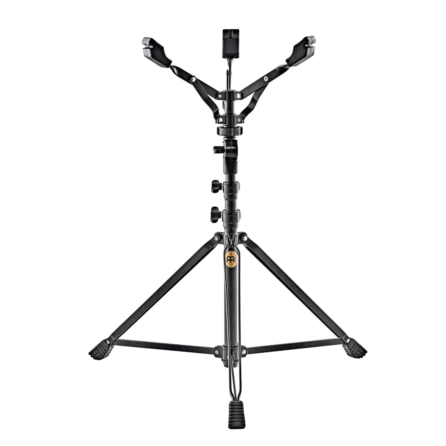 Adjustable professional handpan stand with double-braced steel design, built for stable sound healing and performance use