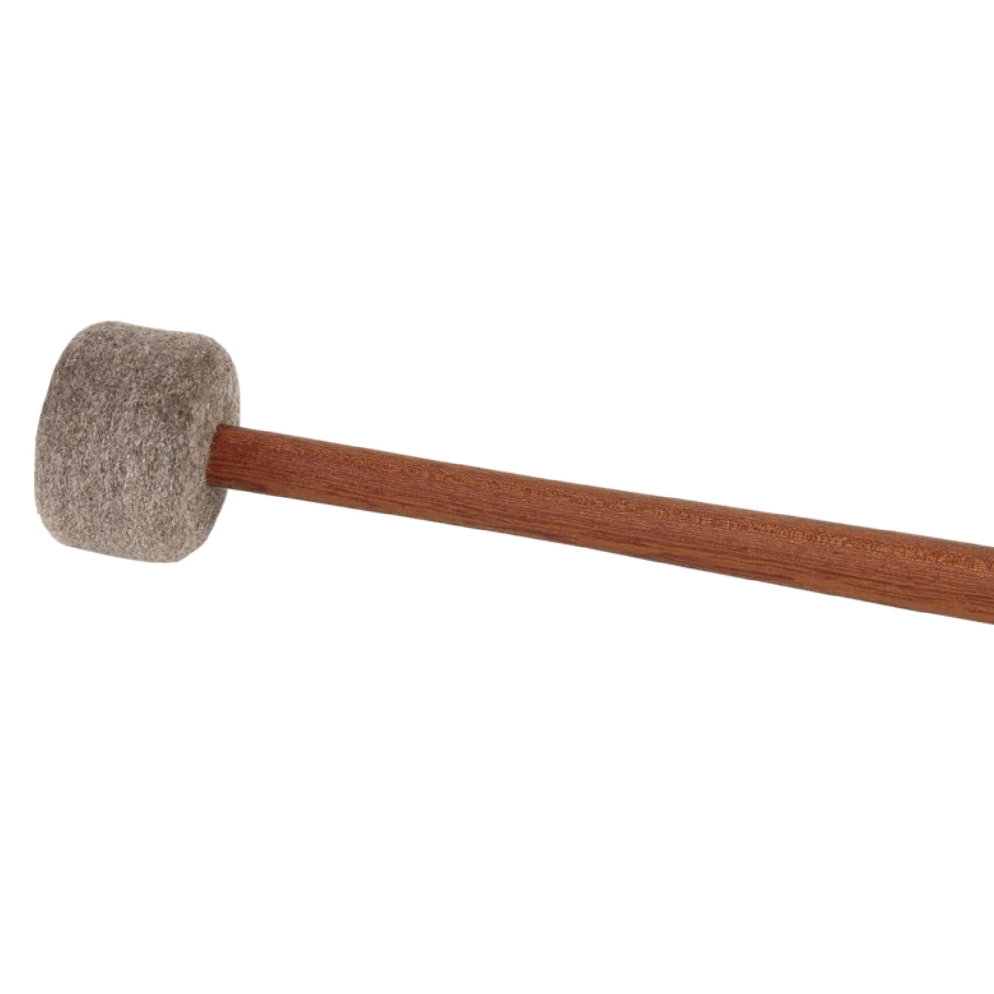 Close-up of the Meinl Sonic Energy Medium Felt Tip Mallet – Singing Bowl SB-PM-MF-M showing the medium felt tip and Sapele wood handle.