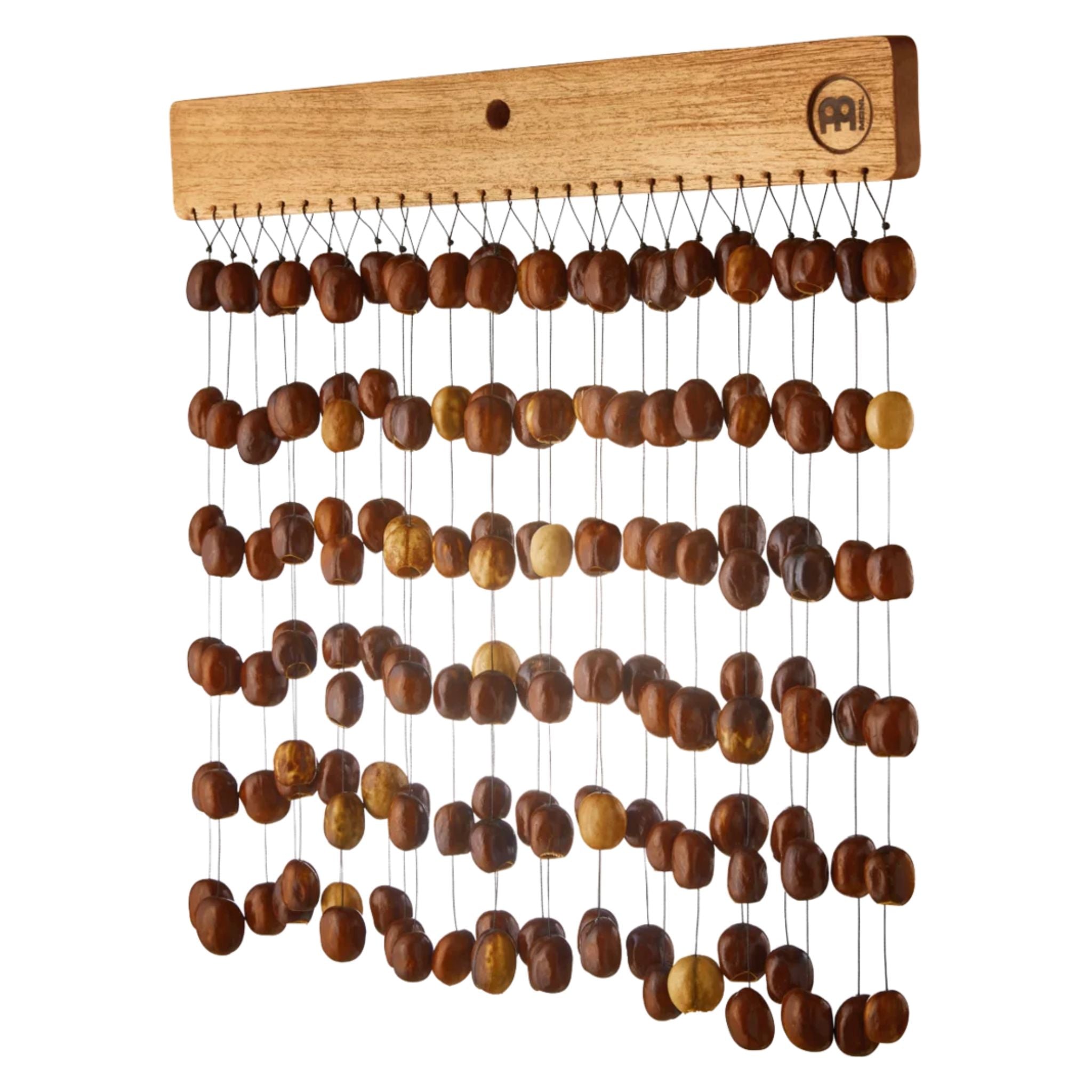Meinl Sonic Energy Pala Chimes SPCH featuring natural Pala seed nutshells mounted on a solid mahogany bar.