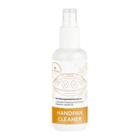 Meinl Sonic Energy Stainless Steel Handpan Cleaner bottle on white background for removing dirt, stains, fingerprints, and oily residues from stainless steel handpans