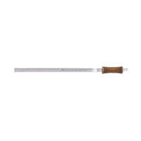Side view of the Meinl Sonic Energy Synodic Day Therapy Tuning Fork 194.18 Hz TTF-E-SY showing the nickel-plated steel fork and ergonomically shaped cork handle.