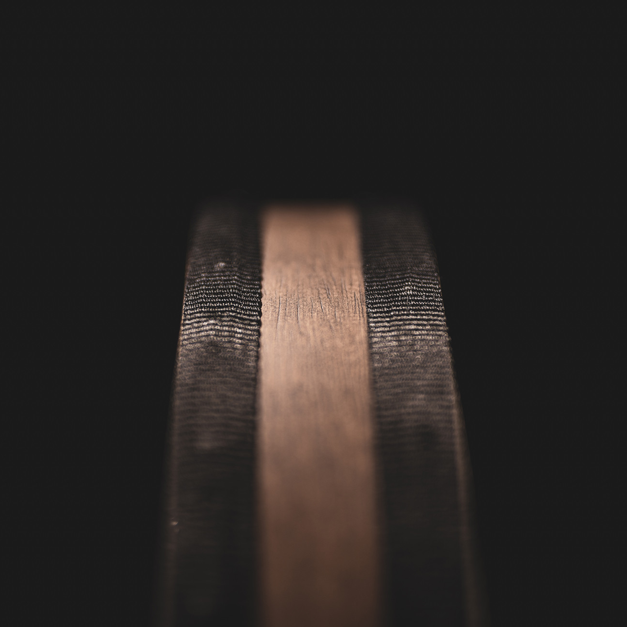 Side view of Meinl Sonic Energy Wave Drum 16-inch in walnut brown showing fine Siam oak rim and durable construction.