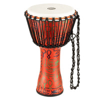 Meinl Travel Series Djembe Drum 10" Pharaoh's Script PADJ1-M-F with lightweight synthetic shell and rope-tuned synthetic head.