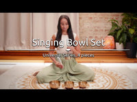Meinl Sonic Energy 4-Piece Universal Series Singing Bowl Set SB-U-1750 being played to demonstrate rich bronze singing bowl tones, harmonic overtones, and long-lasting resonance for meditation, sound therapy, mindfulness, yoga, and immersive sound exploration.
