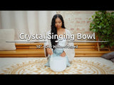 10" crystal singing bowl D4 Sacral Chakra 288.33 Hz being played to demonstrate its clear, long-lasting resonance and warm, balanced sound projection
