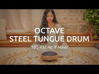 Meinl Sonic Energy Medium Octave Steel Tongue Drum 10" B Minor 432 Hz MOSTD1BK demonstrated to showcase its warm, handpan-inspired tones, extended two-octave range, and intuitive melodic playing with fingers and mallets.