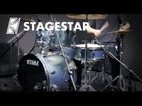 Video demonstrating the Tama Stagestar 5-Piece Drum Kit, showcasing its full acoustic drum sound, poplar shell response, and versatile playing character.