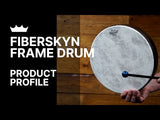 16 inch Fiberskyn frame drum being played to demonstrate warm low-end resonance and strong projection for rhythmic percussion performance
