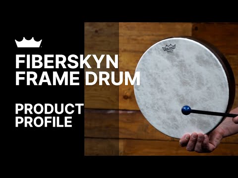 16 inch Fiberskyn frame drum being played to demonstrate warm low-end resonance and strong projection for rhythmic percussion performance