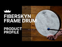 16 inch Fiberskyn frame drum being played to demonstrate warm low-end resonance and strong projection for rhythmic percussion performance