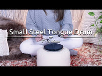 7 inch steel tongue drum being played to demonstrate soothing G Minor tones and expressive melodic resonance for meditation, sound therapy, and relaxation