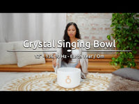 12" crystal singing bowl C4 Earth Year / Om 136.10 Hz being played to demonstrate its clear, long-lasting resonance and balanced, immersive sound projection
