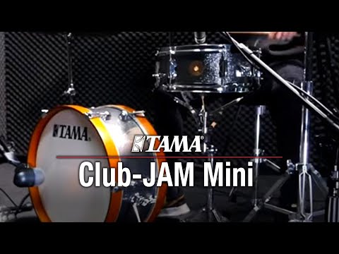 Video demonstrating the Tama Club-JAM Mini Drum Kit, showcasing its compact acoustic setup, warm poplar shell tone, and responsive playing sound.