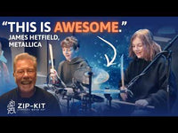 Video demonstrating the NUVO Zip-Kit Essential compact acoustic drum kit, including its portable design, setup and playing features.