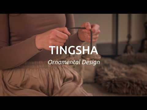 Sound demonstration of Meinl Sonic Energy TINGSHA-OR 3.15-inch tingshas with ornamental design, demonstrating their clear, high-pitched ringing tone.