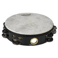 Remo Fiberskyn Tambourine 8" Double Row Jingles TA-5208-70 featuring a Fiberskyn drum head, Acousticon shell, and double row jingle configuration.