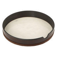 back view of 16 inch Fiberskyn frame drum showing Acousticon shell construction and rear support design