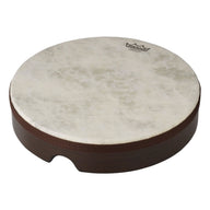 16 inch Fiberskyn frame drum on white background showing pre-tuned drumhead and Acousticon shell construction