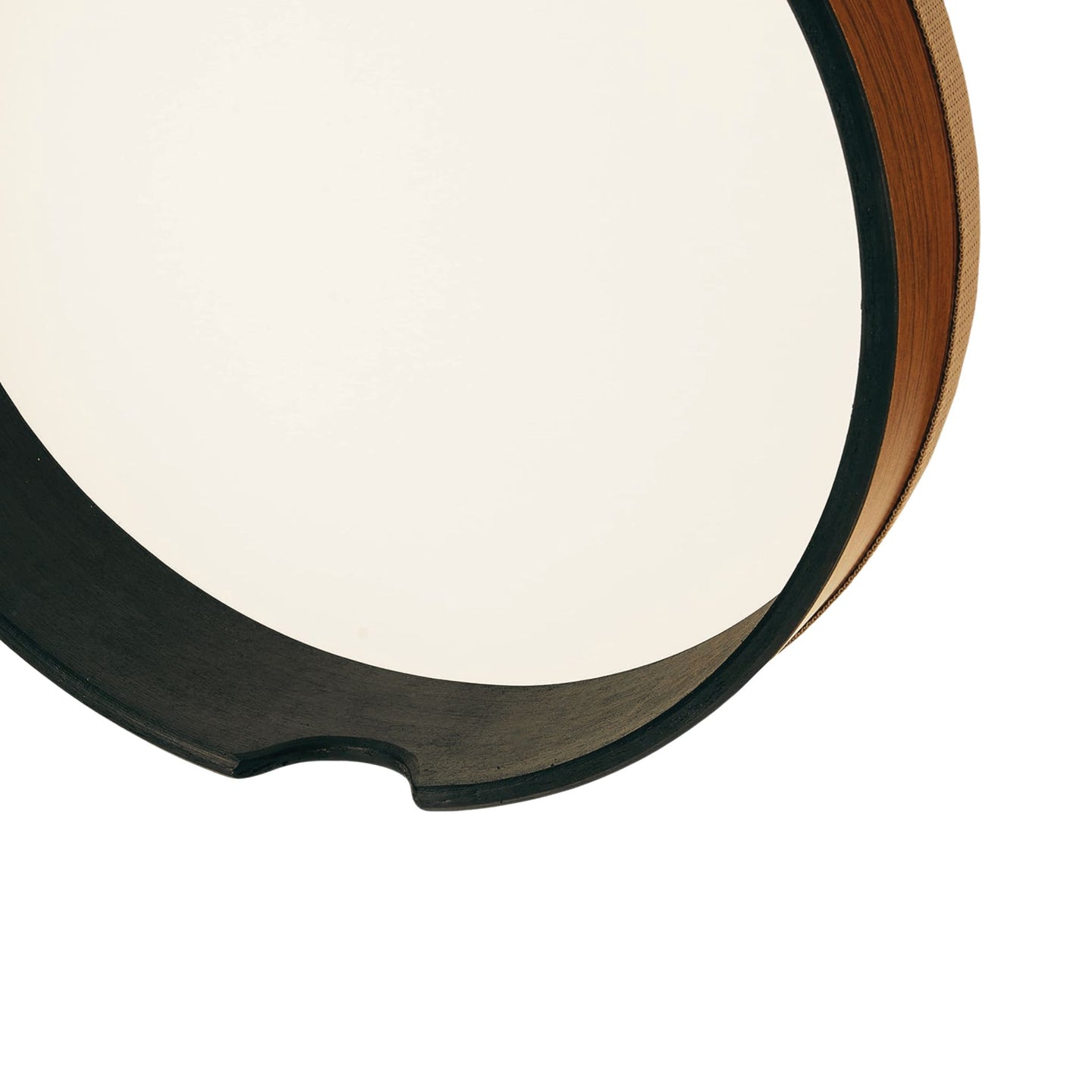 back view of 16 inch Renaissance frame drum showing Acousticon shell construction and rear support design