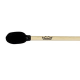 Close-up of the soft-covered foam head on the Remo Frame Drum Mallet Soft Tip HK-1210-00.